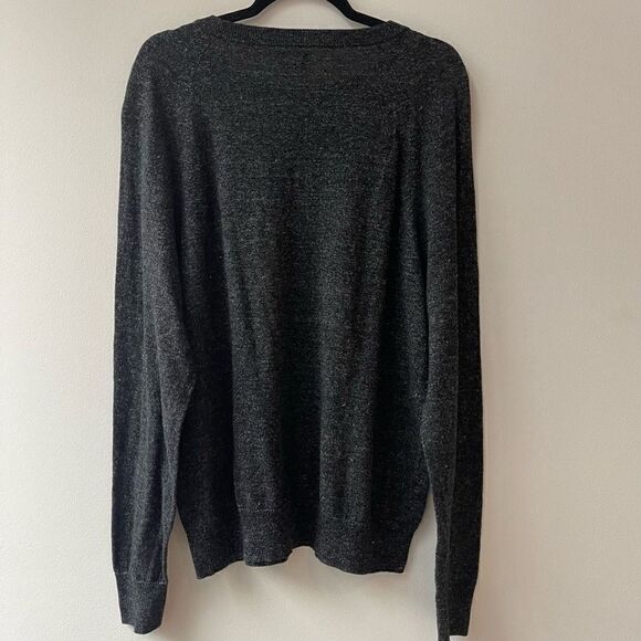 J Crew Mens Pullover Sweater Crewneck Long Sleeve Dark Gray Size Large - Picture 3 of 8